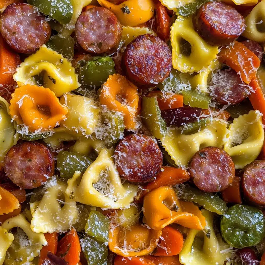 Sheet Pan Smoked Sausage Tortellini Recipe - Recipe Image