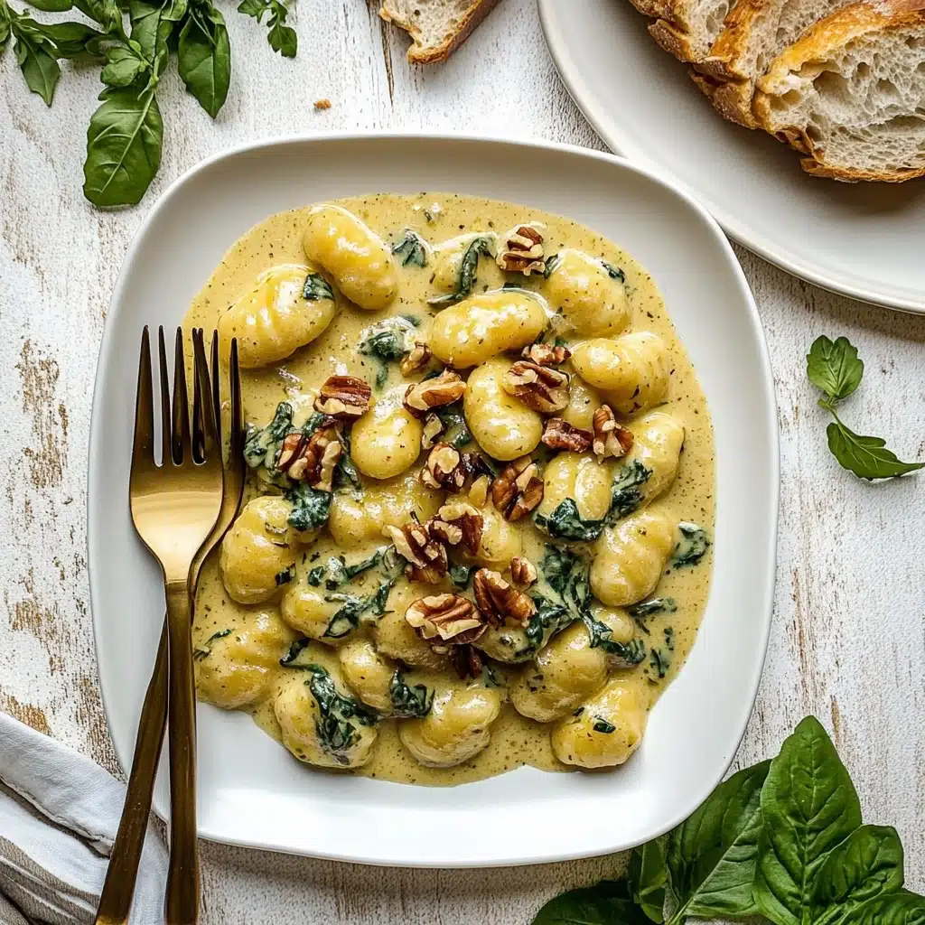 Creamy Lemon Pesto Gnocchi with Broccoli Recipe - Recipe Image