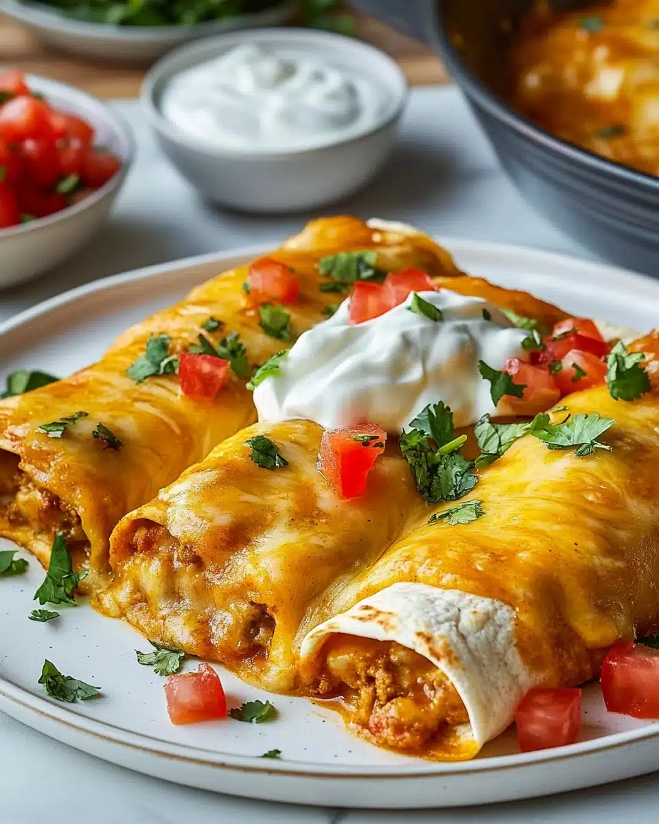 Cheesy Chicken Enchiladas Recipe