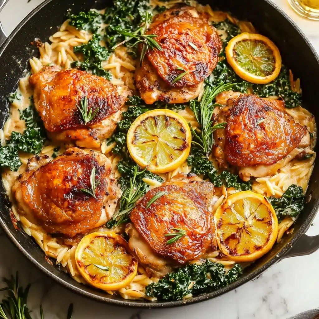 One Pot Lemon Chicken and Orzo Recipe - Recipe Image