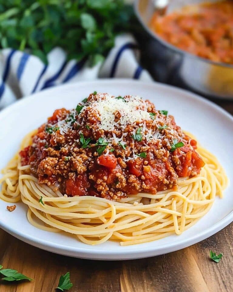 Turkey Spaghetti with Tomato Sauce and Vegetables Recipe
