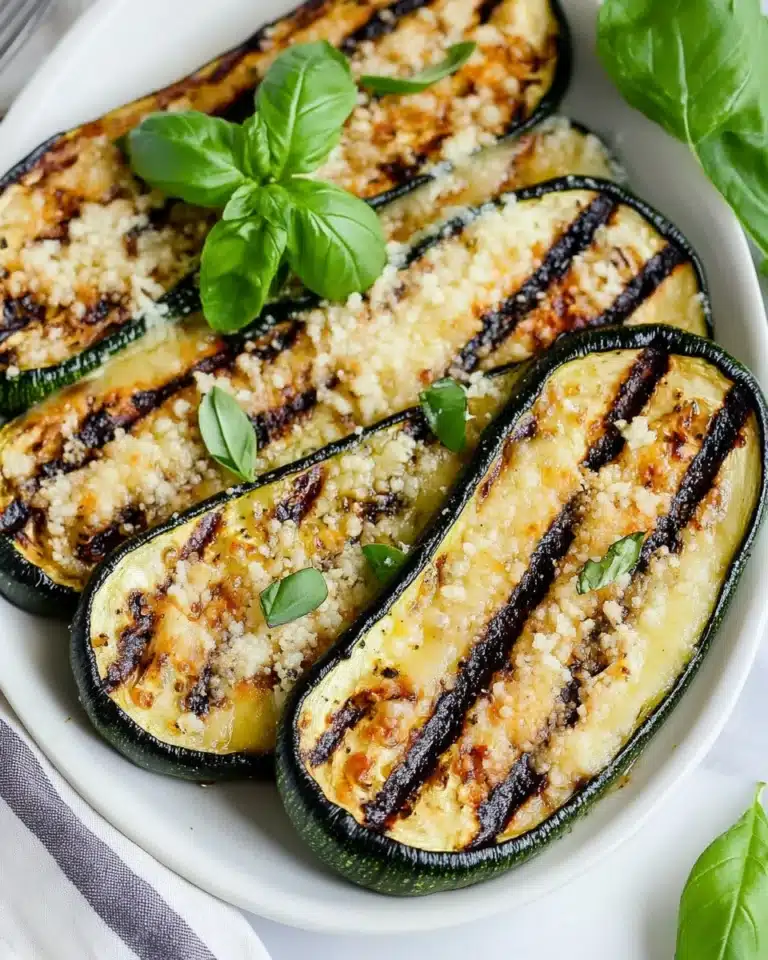 Grilled Zucchini with Lemon, Garlic and Parmesan Recipe