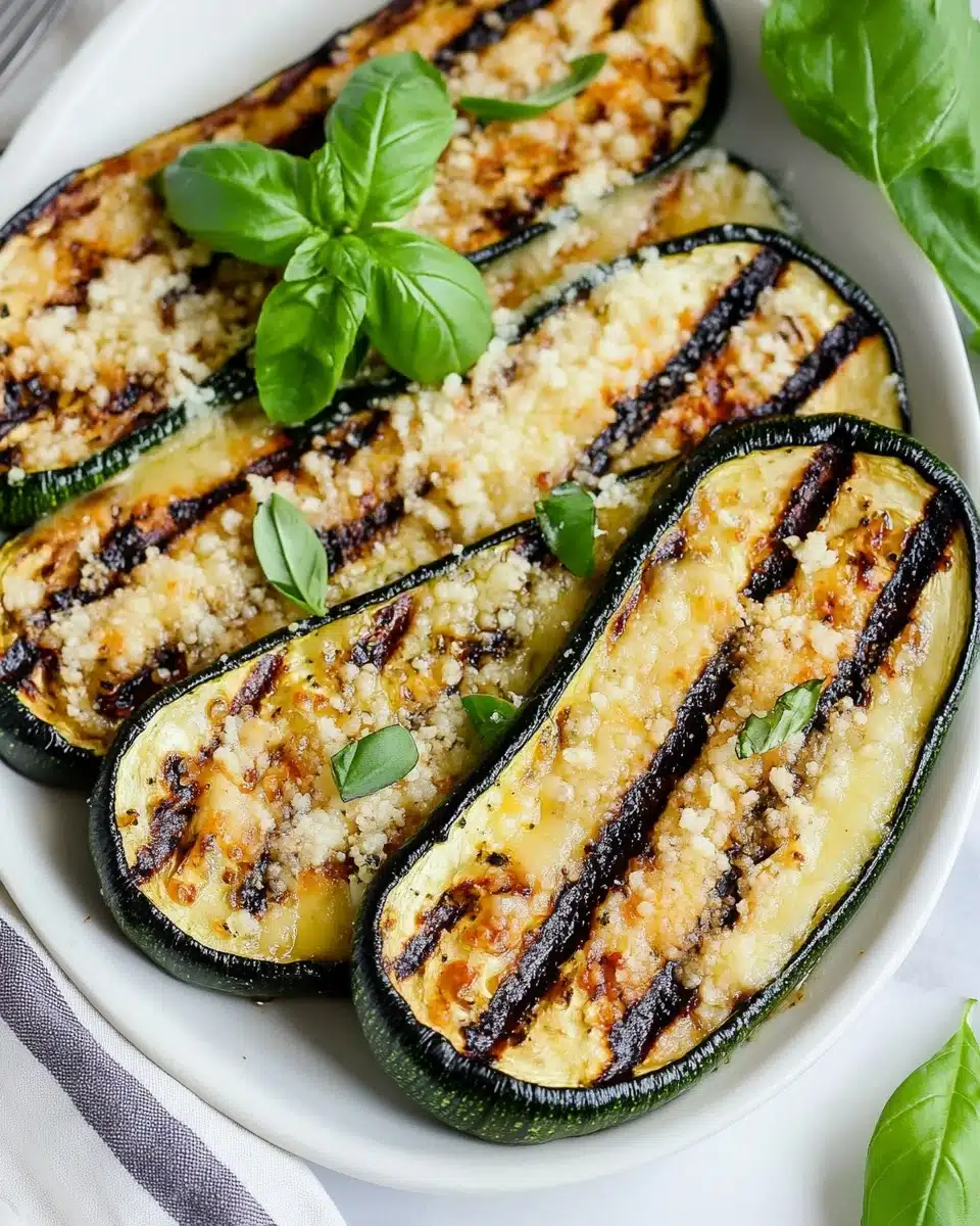 Grilled Zucchini with Lemon, Garlic and Parmesan Recipe