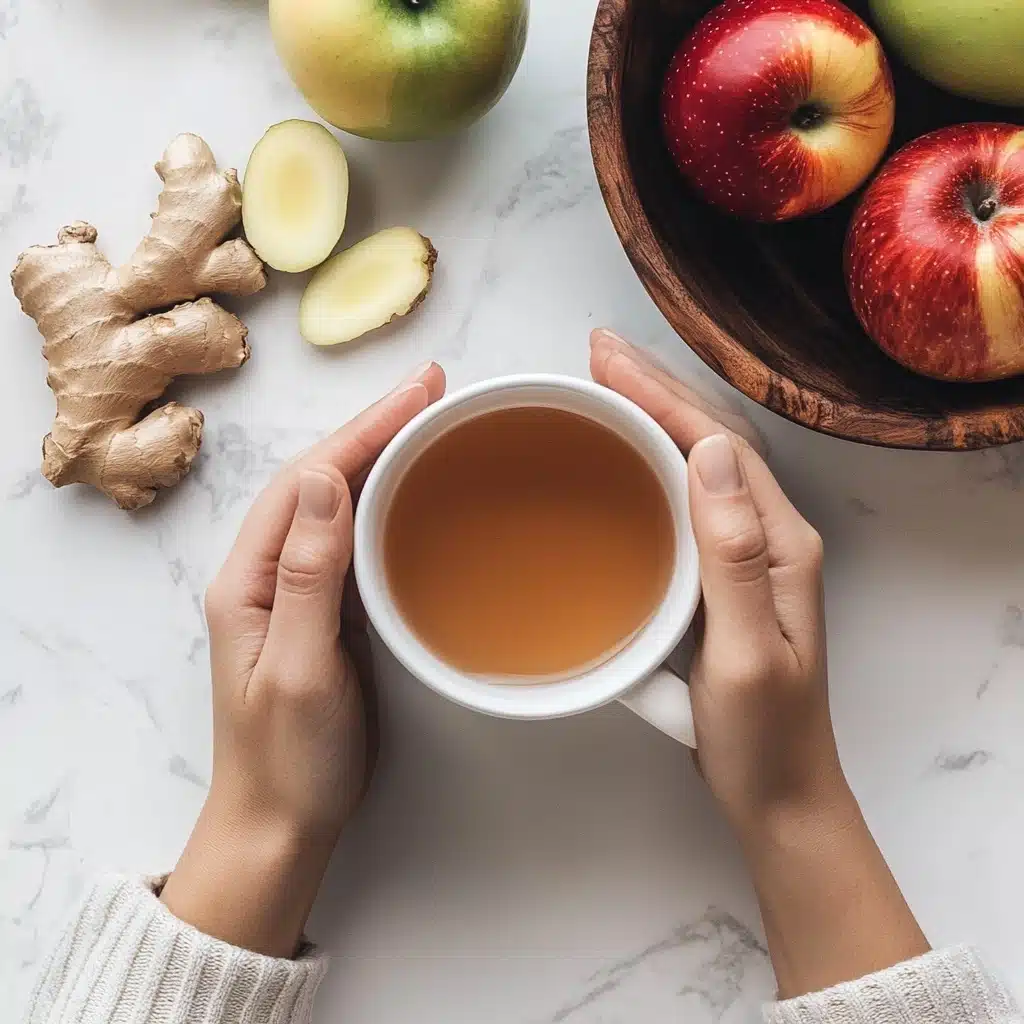 Korean Apple Tea with Ginger and Cinnamon Recipe - Recipe Image
