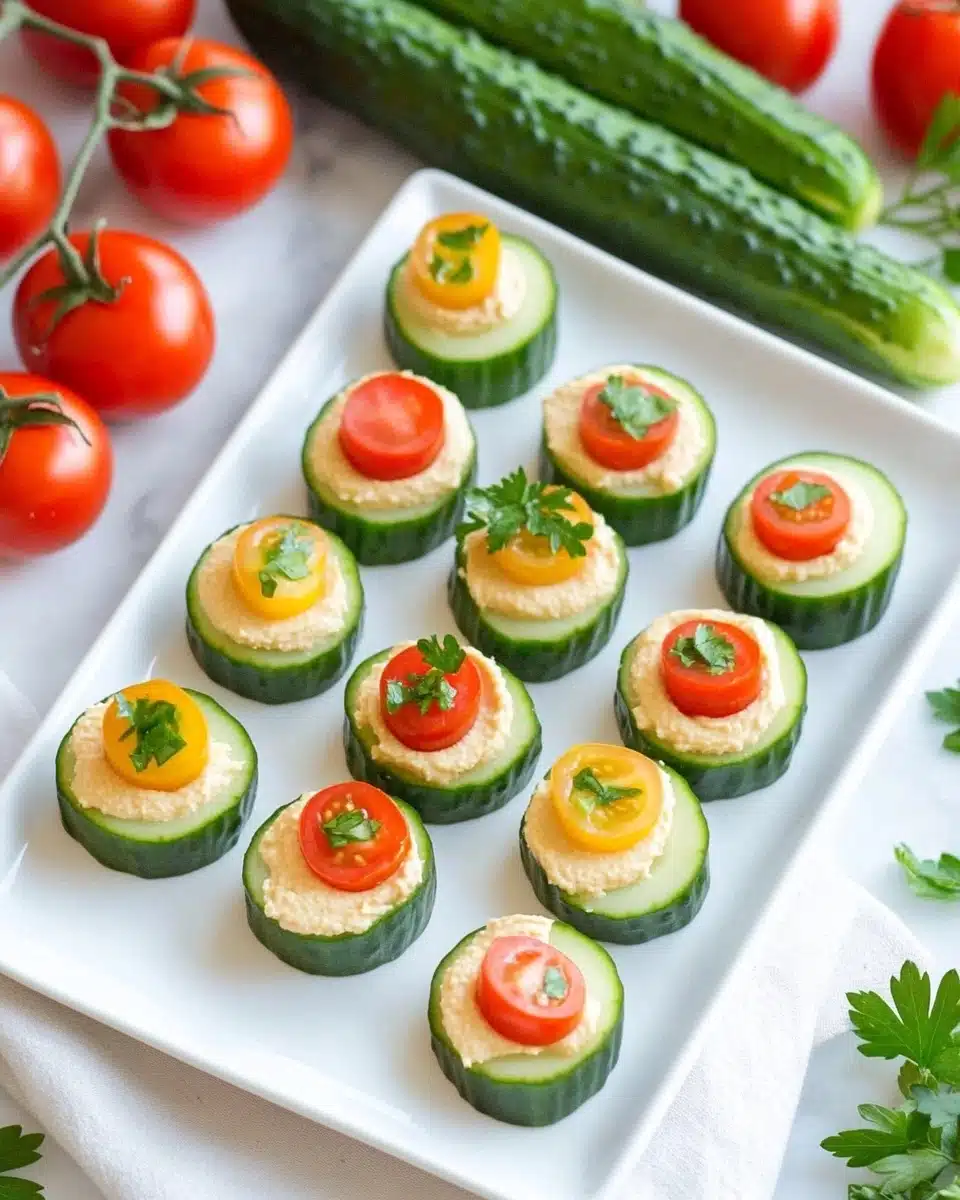 Cucumber and Hummus Bites Recipe