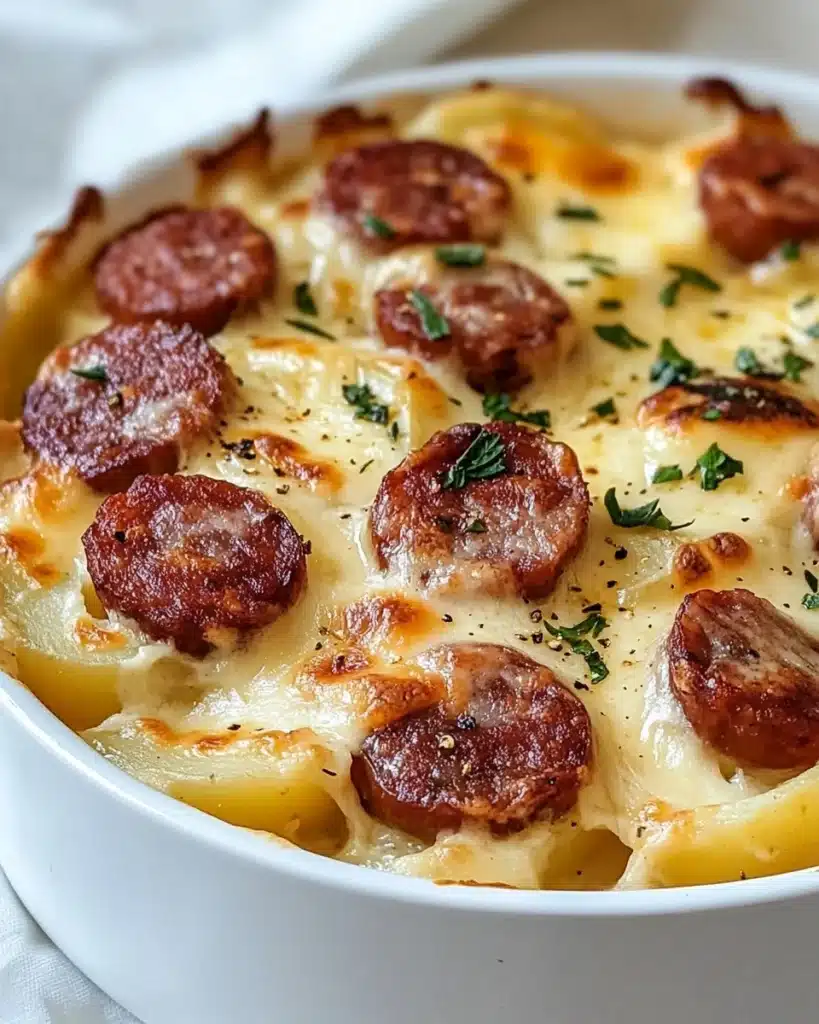 Slow Cooker Pierogi Kielbasa Casserole Recipe