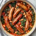 Tuscan Chicken Sausages with White Beans and Kale Recipe