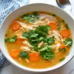 Chicken Soup with Rice, Ginger and Soy Sauce Recipe