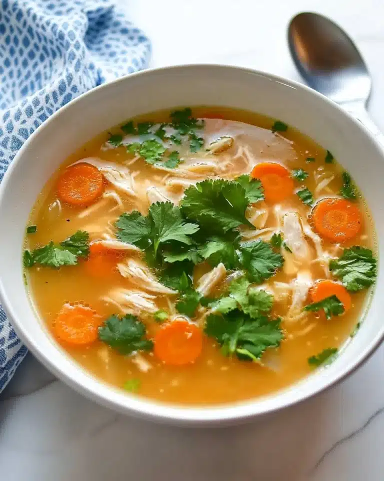 Chicken Soup with Rice, Ginger and Soy Sauce Recipe