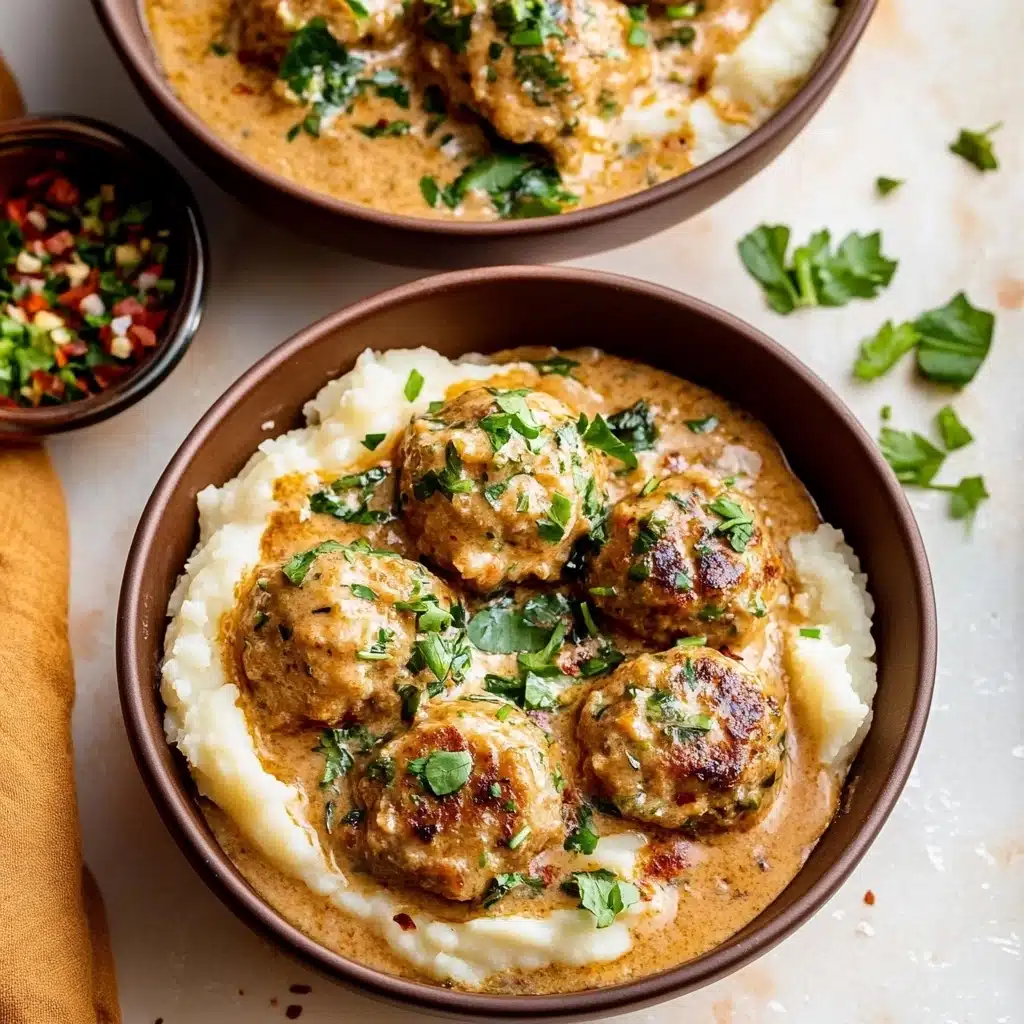 Creamy Marry Me Chicken Meatballs Recipe - Recipe Image