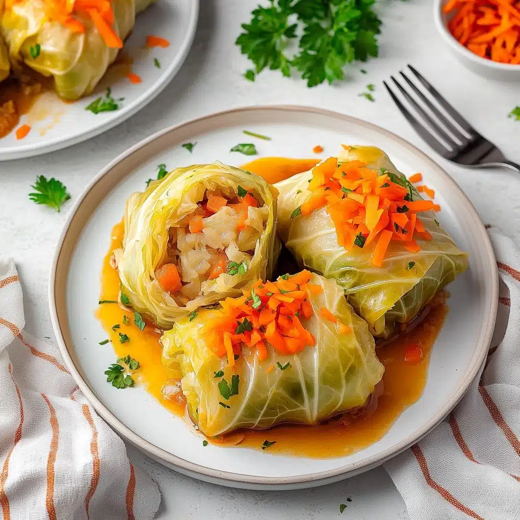 Easy Russian Chicken and Cabbage Rolls with Fresh Veggies (Golubtsi) Recipe - Recipe Image
