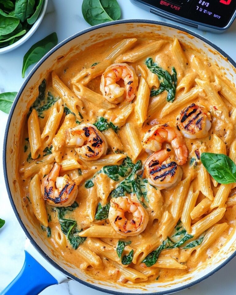 Marry Me Shrimp Pasta with Sun-Dried Tomatoes and Creamy Spinach Sauce Recipe