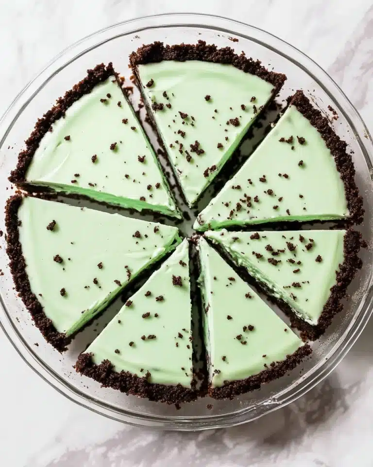 No Bake Mint Chocolate Pie Recipe