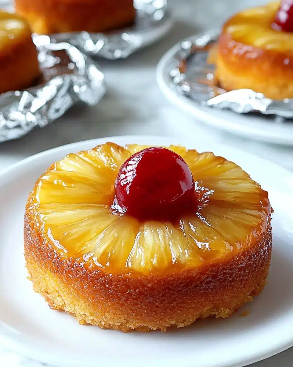 Grilled Pineapple Upside Down Cakes Recipe - Recipe Image