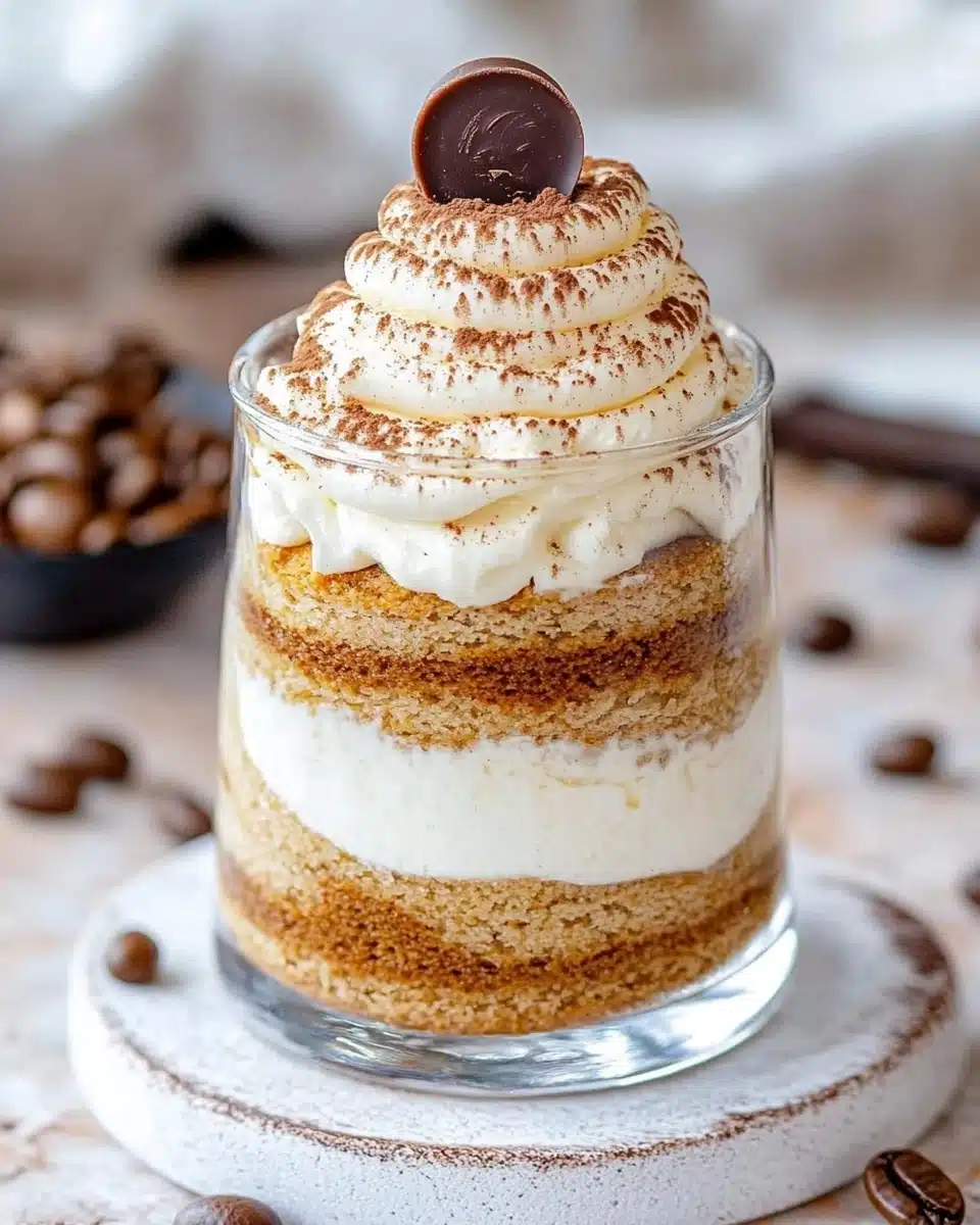 Eggless Tiramisu Trifle Cups Recipe - Recipe Image