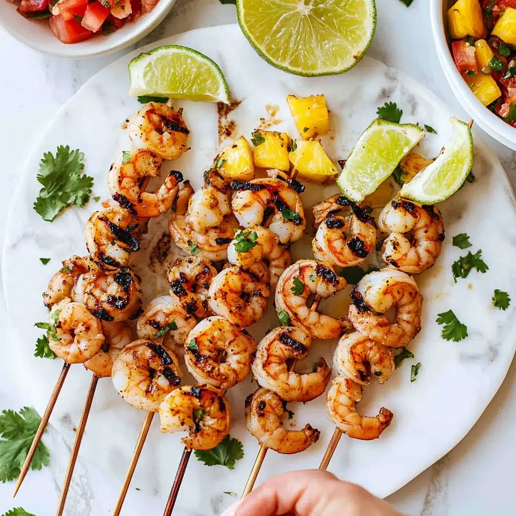 Spicy Grilled Shrimp w/ Pineapple Sauce Recipe - Recipe Image