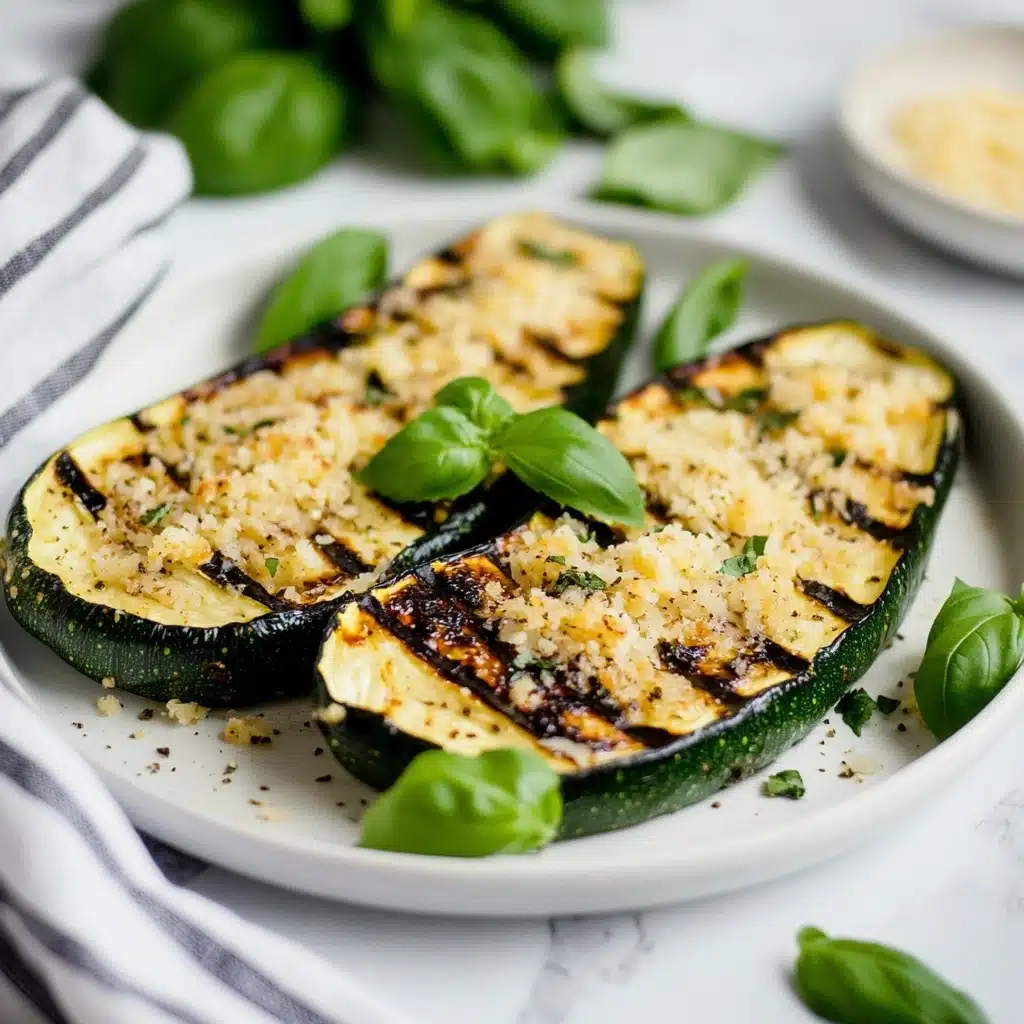Grilled Zucchini with Lemon, Garlic and Parmesan Recipe - Recipe Image