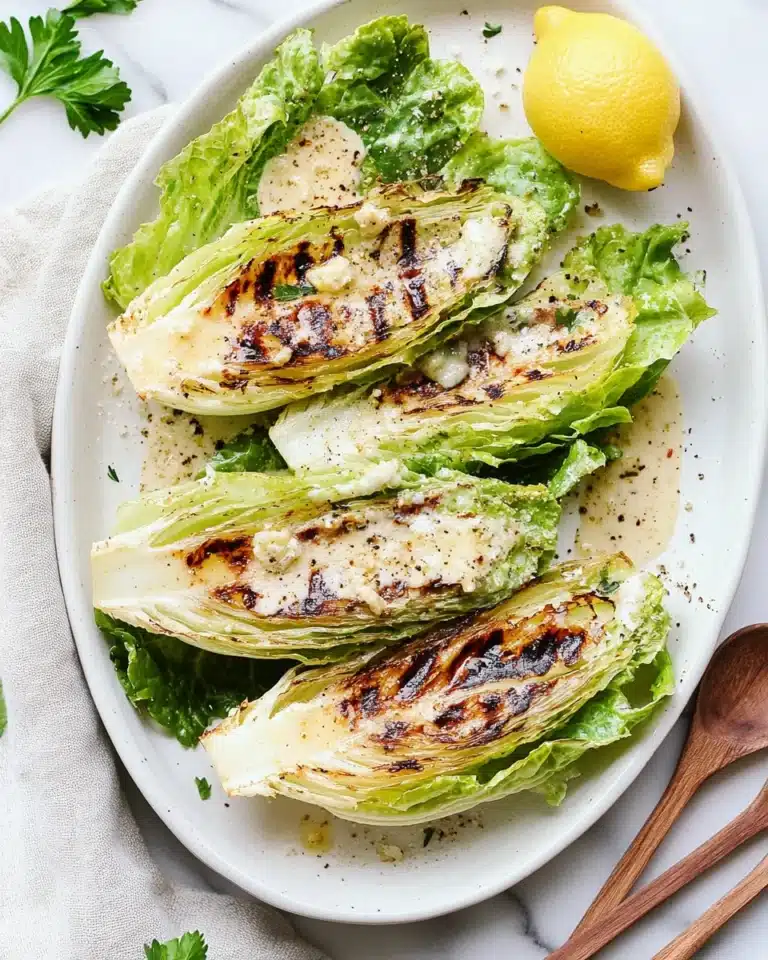 Grilled Romaine Lettuce Caesar Salad Recipe