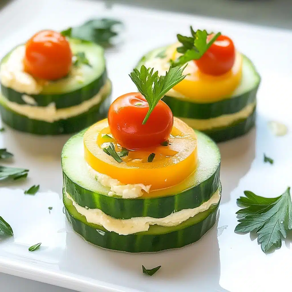 Cucumber and Hummus Bites Recipe - Recipe Image