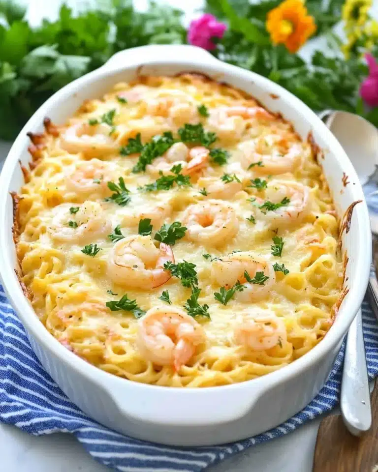 Dump-and-Bake Shrimp Scampi with Linguine Recipe
