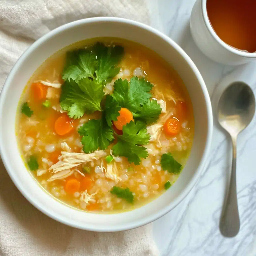 Chicken Soup with Rice, Ginger and Soy Sauce Recipe - Recipe Image