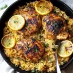 One Pot Greek Chicken and Lemon Rice Recipe