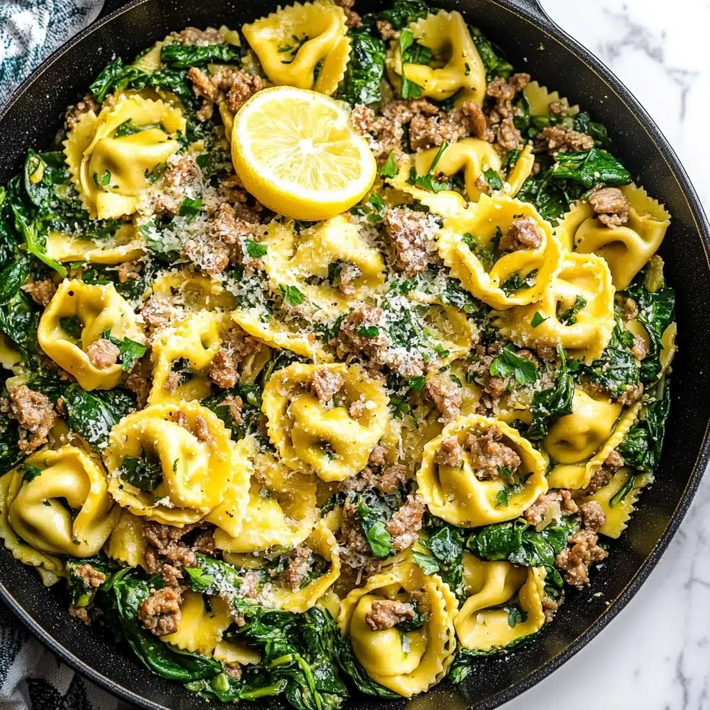 One-Pan Tortellini and Sausage Skillet Dinner Recipe - Recipe Image