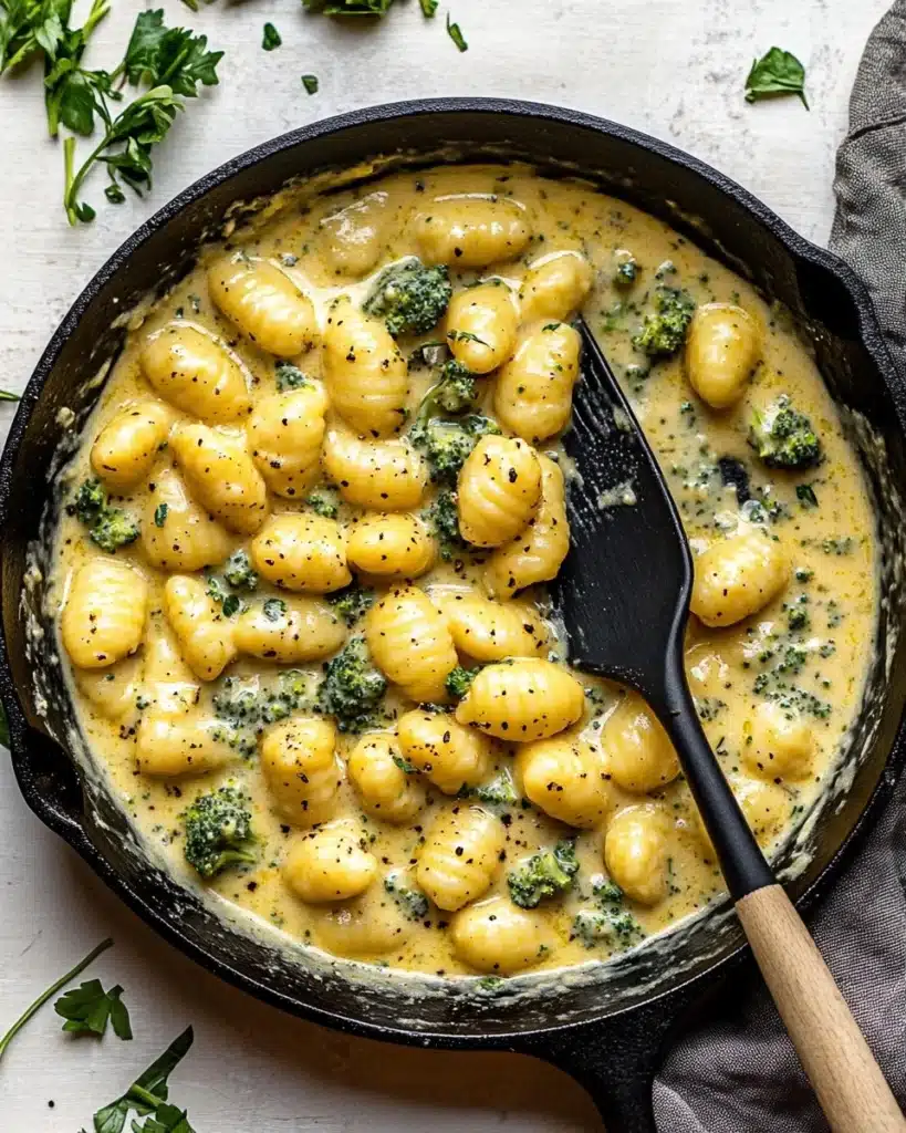 Creamy Lemon Pesto Gnocchi with Broccoli Recipe