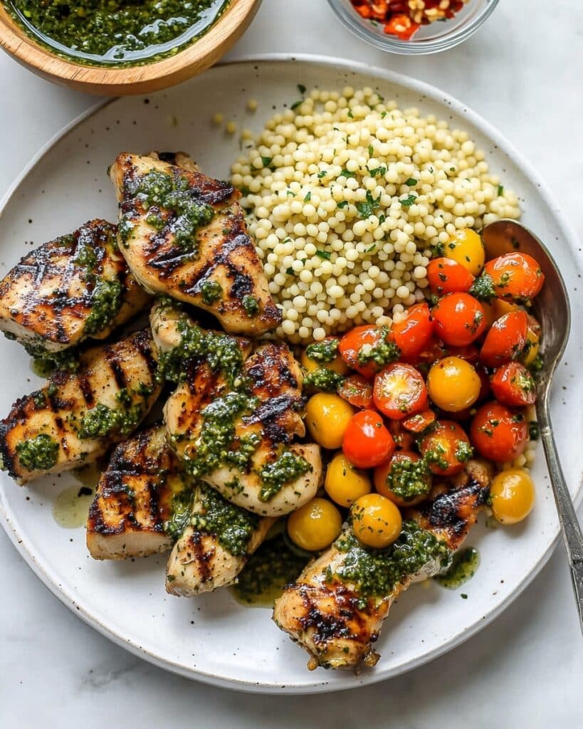 Chimichurri Grilled Chicken with Couscous Salad Recipe