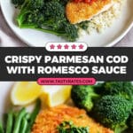 Parmesan-Crusted Cod with Romesco Recipe