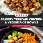 Teriyaki Grilled Chicken and Veggie Rice Bowls Recipe