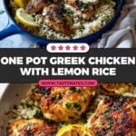 One Pot Greek Chicken and Lemon Rice Recipe