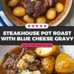 Steakhouse Pot Roast With Blue Cheese Gravy Recipe