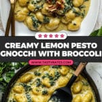 Creamy Lemon Pesto Gnocchi with Broccoli Recipe