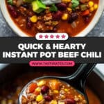 Thick & Beefy Instant Pot Chili Recipe
