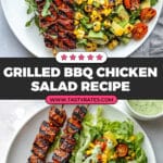 BBQ Chicken Skewer Salad Recipe