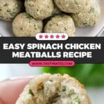 Spinach Chicken Meatballs Recipe