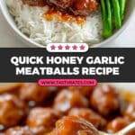 Honey Garlic Meatballs Recipe