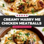 Creamy Marry Me Chicken Meatballs Recipe