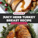 Butter and Herb Turkey Breast Roast with Easy Pan Gravy Recipe