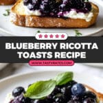 Blueberry Toast with Whipped Ricotta Recipe