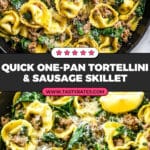 One-Pan Tortellini and Sausage Skillet Dinner Recipe