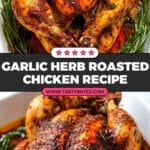 Garlic Herb Butter Roasted Chicken Recipe