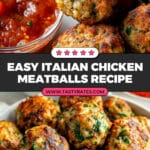 Italian-Style Chicken Meatballs Recipe