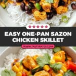 One Pan Sazon Skillet Chicken Recipe