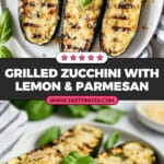 Grilled Zucchini with Lemon, Garlic and Parmesan Recipe