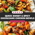 Sweet and Spicy Gochujang Chicken Bowls Recipe