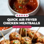 Air Fryer Chicken Meatballs With Parmesan Recipe