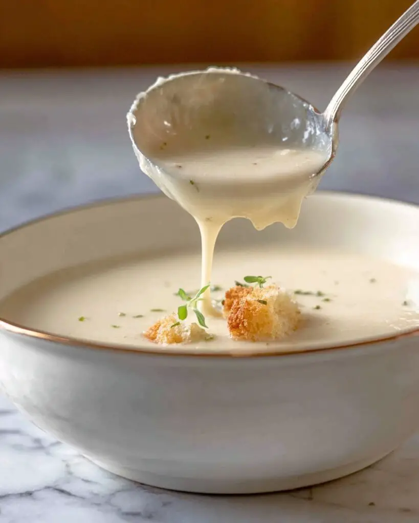 Leek and Potato Soup with Croutons and Chives Recipe