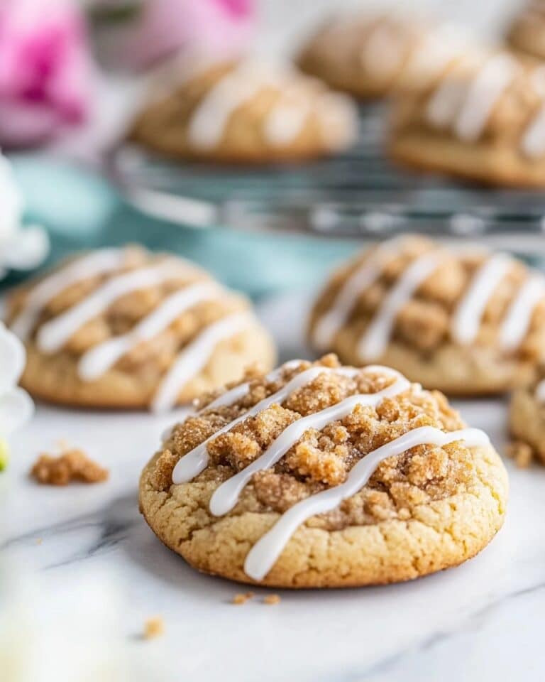 Coffee Cake Cookies with Streusel Topping and Optional Glaze Recipe